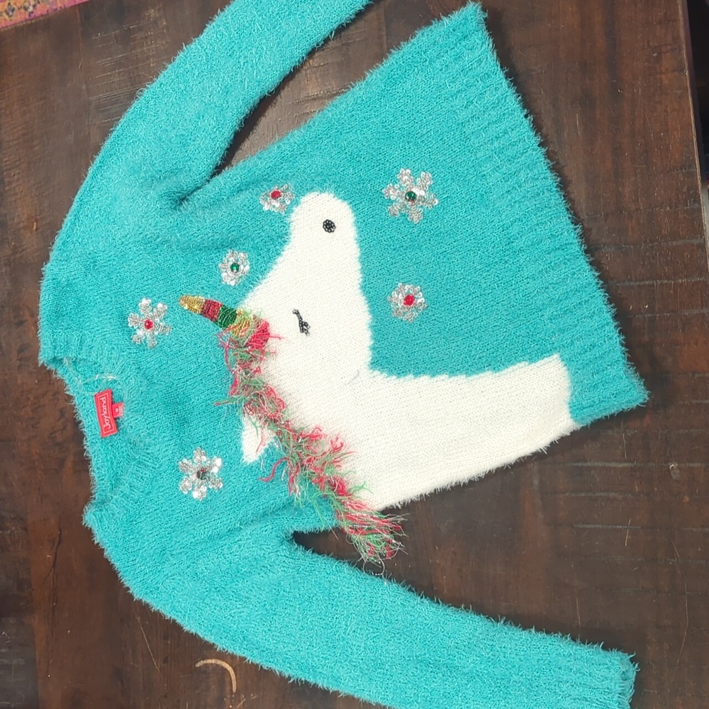 Girls unicorn sweater, Joyland size Medium